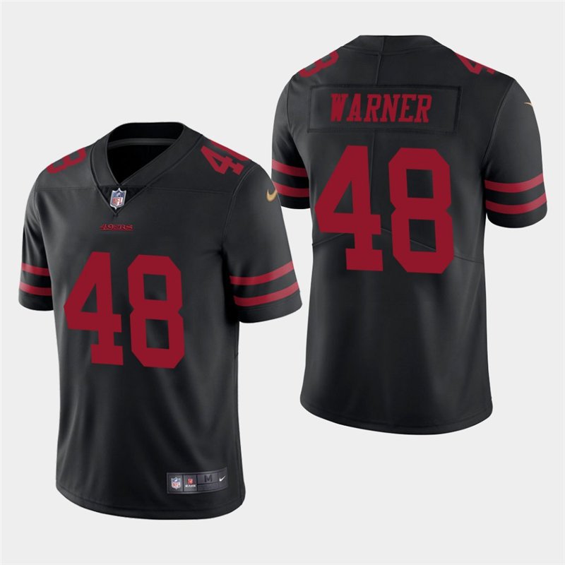 Men's 49ers Fred Warner Black Stitched Limited Jersey