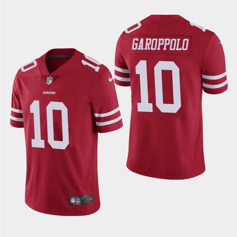 Men's 49ers Jimmy Garoppolo Red Stitched Limited Jersey