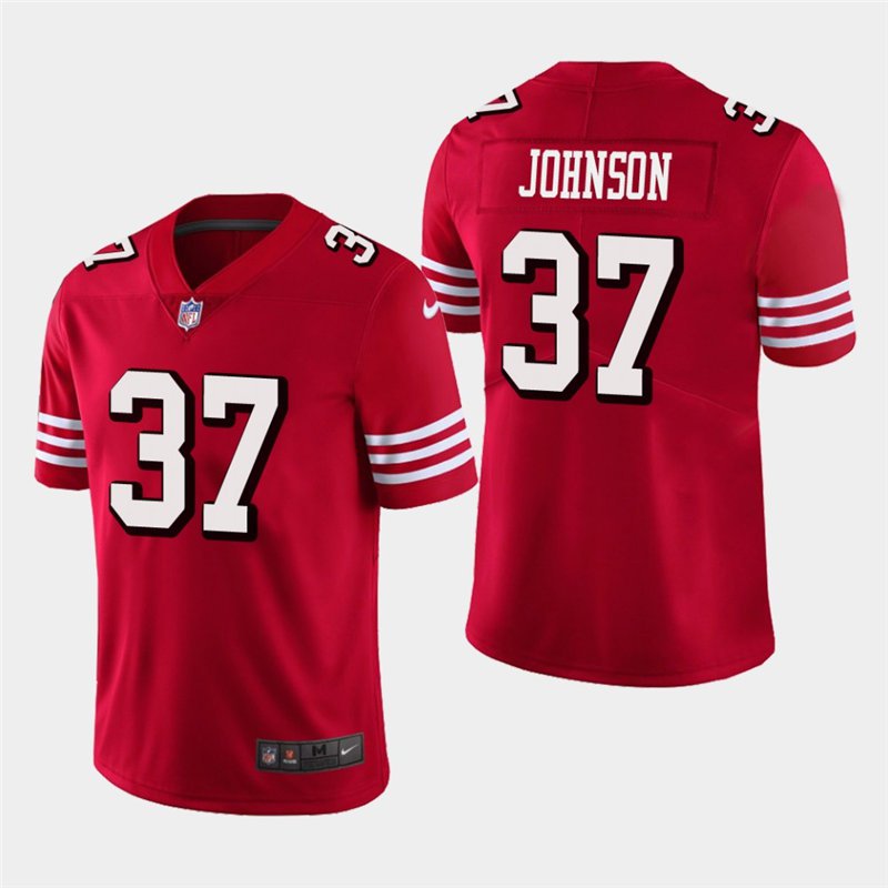 Men's 49ers Jimmy Johnson Red Stitched Limited Jersey