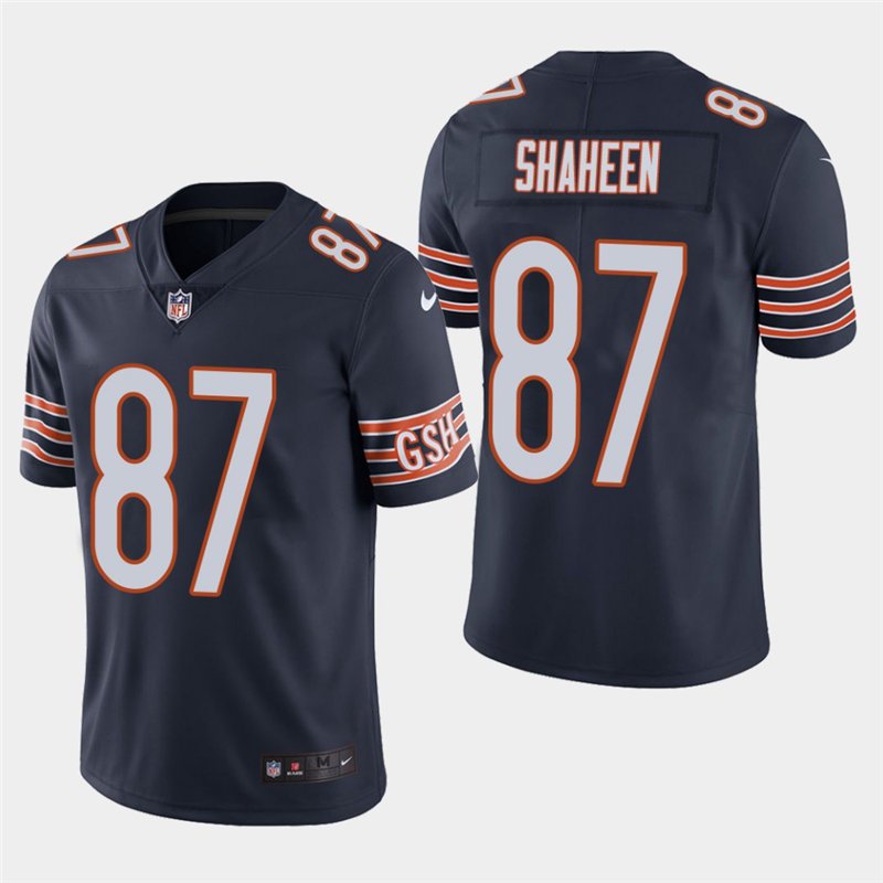 Men's Bears Adam Shaheen Navy Stitched Limited Jersey