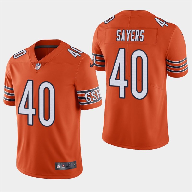 Men's Bears Gale Sayers Orange Stitched Limited Jersey