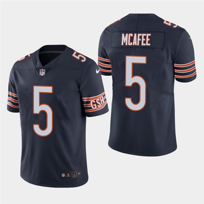 Men's Bears George Mcafee Navy Stitched Limited Jersey