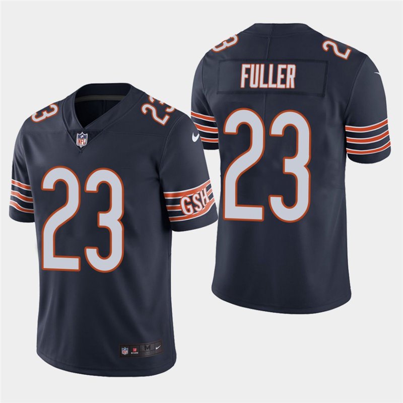 Men's Bears Kyle Fuller Navy Stitched Limited Jersey