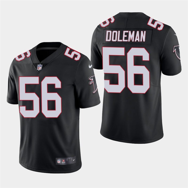 Men's Falcons Chris Doleman Black Stitched Limited Retired Player Jersey
