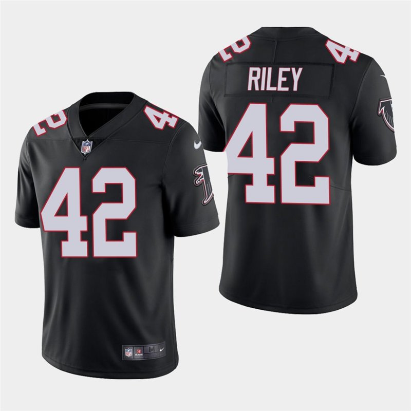 Men's Falcons Duke Riley Black Stitched Limited Jersey