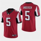 Men's Falcons Morten Andersen Red Stitched Limited Retired Player Jersey