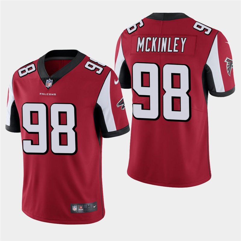 Men's Falcons Takkarist Mckinley Red Stitched Limited Jersey