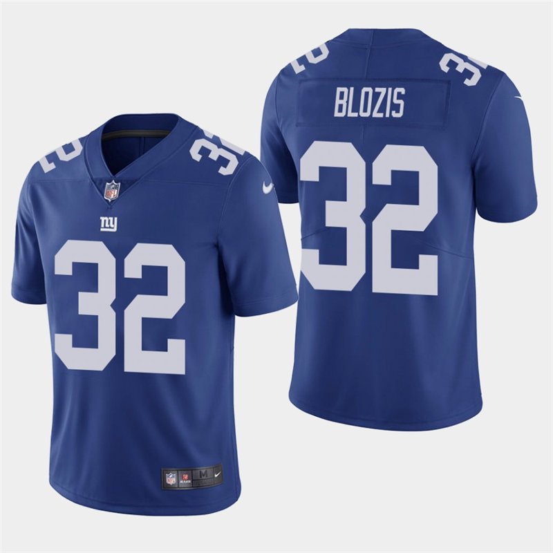 Men's Giants Al Blozis Royal Stitched Limited Retired Player Jersey