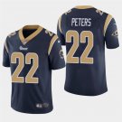 Men's Rams Marcus Peters Navy Stitched Limited Jersey