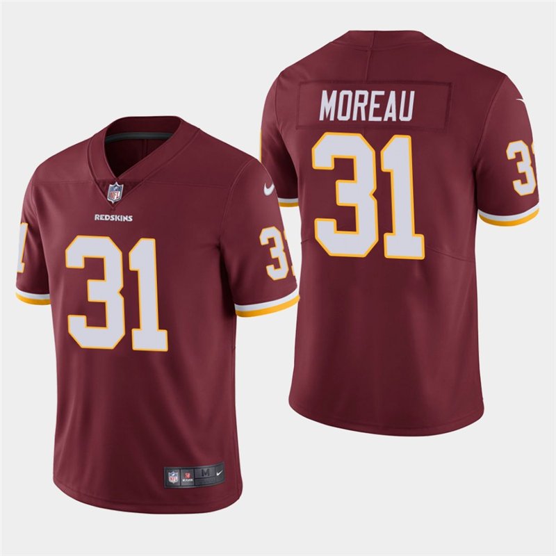 Men's Redskins Fabian Moreau Burgundy Stitched Limited Jersey