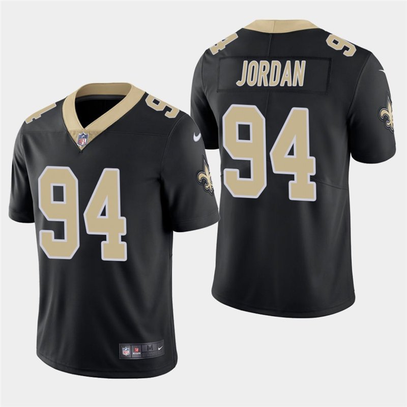 Men's Saints Cameron Jordan Black Stitched Limited Jersey