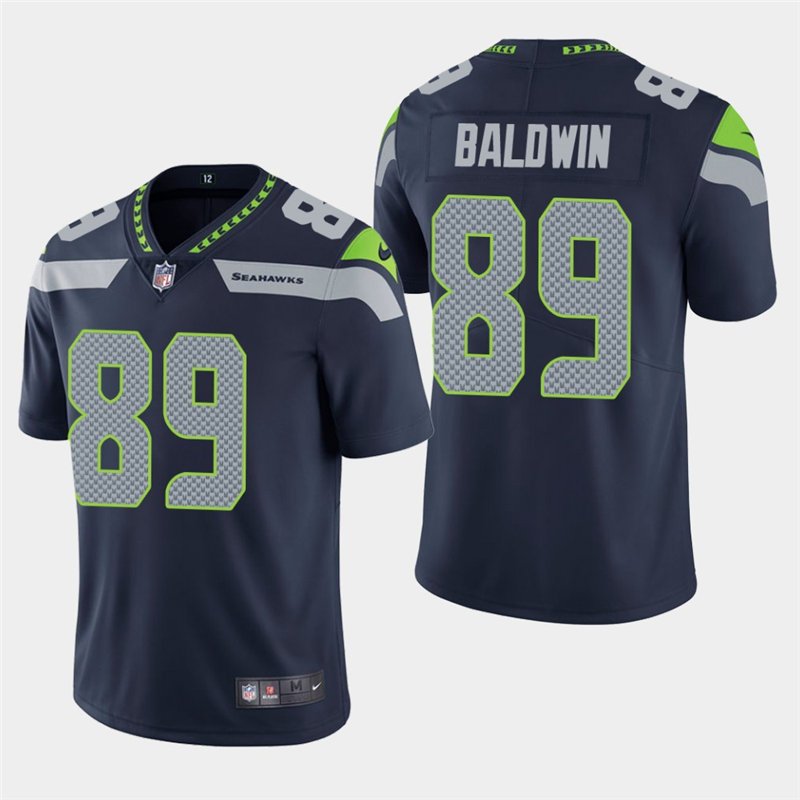 Men's Seahawks Doug Baldwin Navy Stitched Limited Jersey