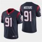 Men's Texans Carlos Watkins Navy Stitched Limited Jersey