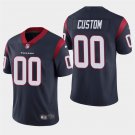 Men's Texans Custom Name And Number Navy Stitched Limited Jersey