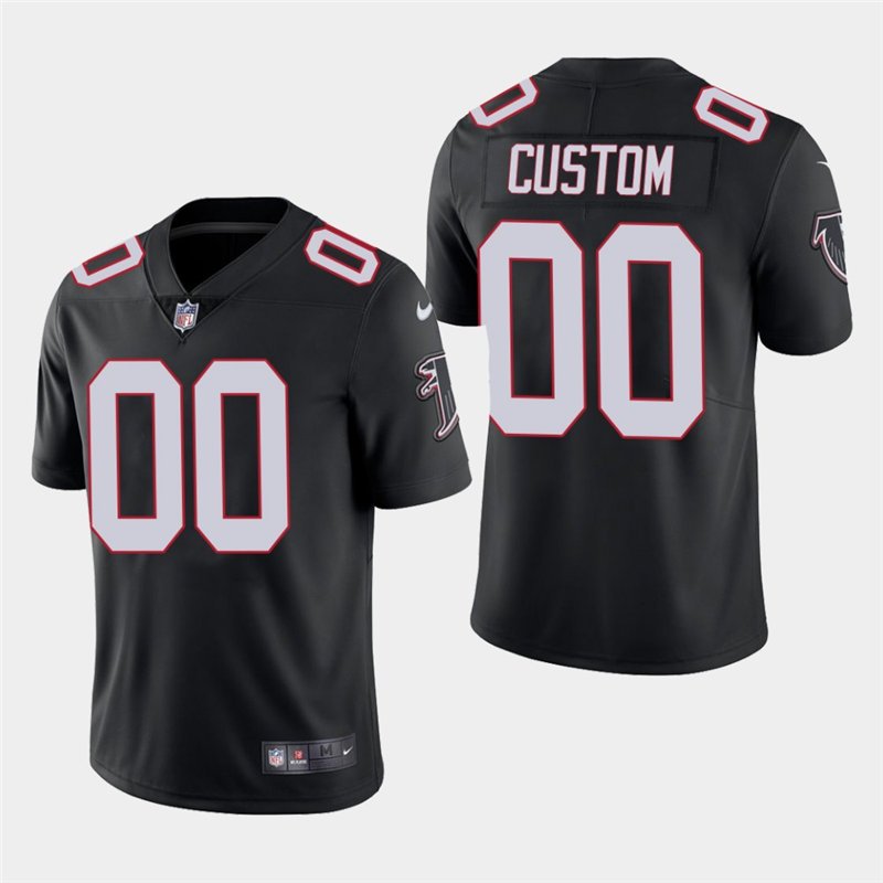 Atlanta Falcons #00 Custom Name And Number Black Stitched Limited Jersey