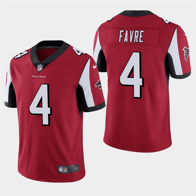 Atlanta Falcons #4 Brett Favre Red Stitched Limited Jersey