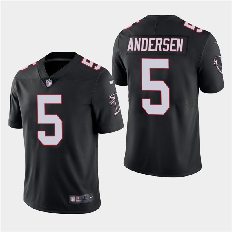 Atlanta Falcons #5 Morten Andersen Black Stitched Limited Jersey