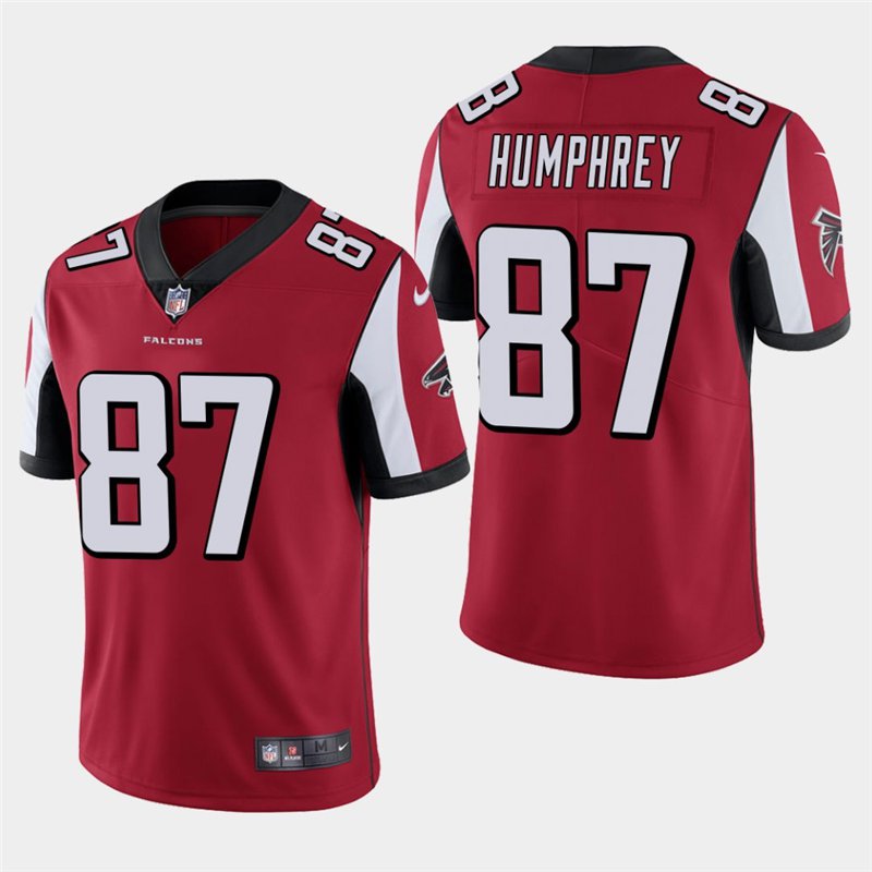 Atlanta Falcons #87 Claude Humphrey Red Stitched Limited Jersey