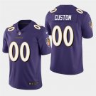 Baltimore Ravens #00 Custom Name And Number Purple Stitched Limited Jersey