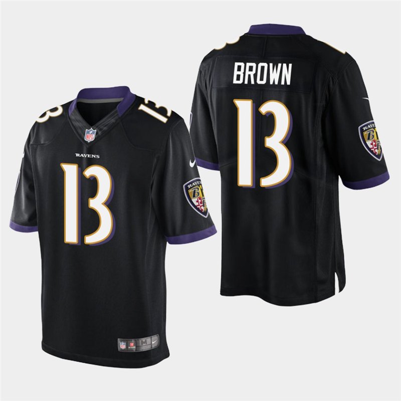 Baltimore Ravens #13 John Brown Black Stitched Limited Jersey