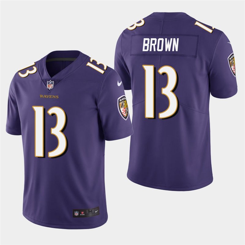 Baltimore Ravens #13 John Brown Purple Stitched Limited Jersey