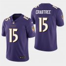 Baltimore Ravens #15 Michael Crabtree Purple Stitched Limited Jersey