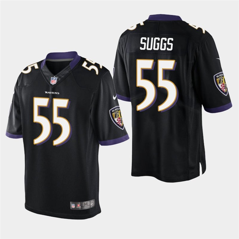 Baltimore Ravens #55 Terrell Suggs Black Stitched Limited Jersey