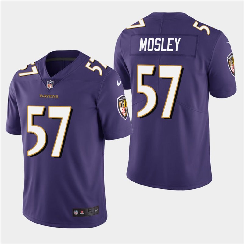 Baltimore Ravens #57 C.J. Mosley Purple Stitched Limited Jersey