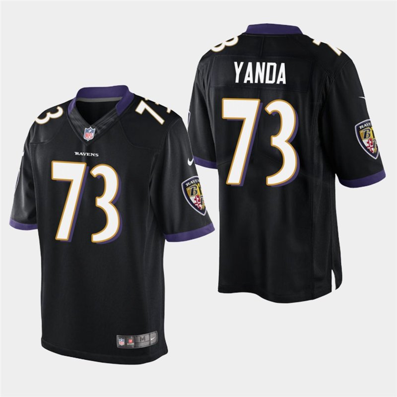 Baltimore Ravens #73 Marshal Yanda Black Stitched Limited Jersey
