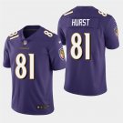 Baltimore Ravens #81 Hayden Hurst Purple Stitched Limited Jersey