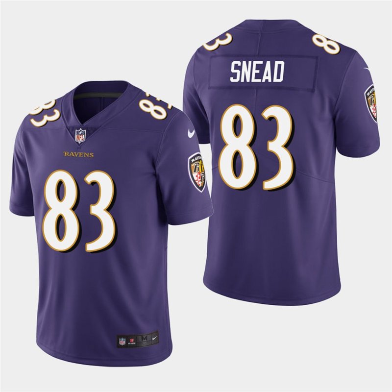Baltimore Ravens #83 Willie Snead Purple Stitched Limited Jersey