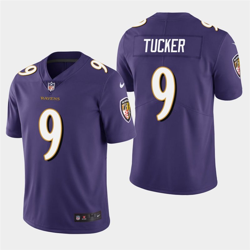 Baltimore Ravens #9 Justin Tucker Purple Stitched Limited Jersey
