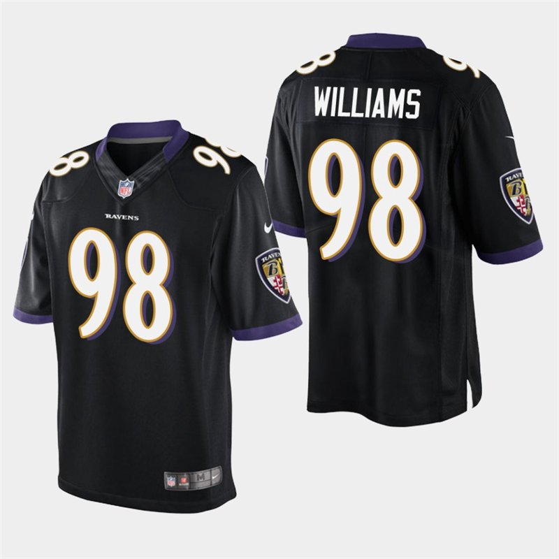 Baltimore Ravens #98 Brandon Williams Black Stitched Limited Jersey