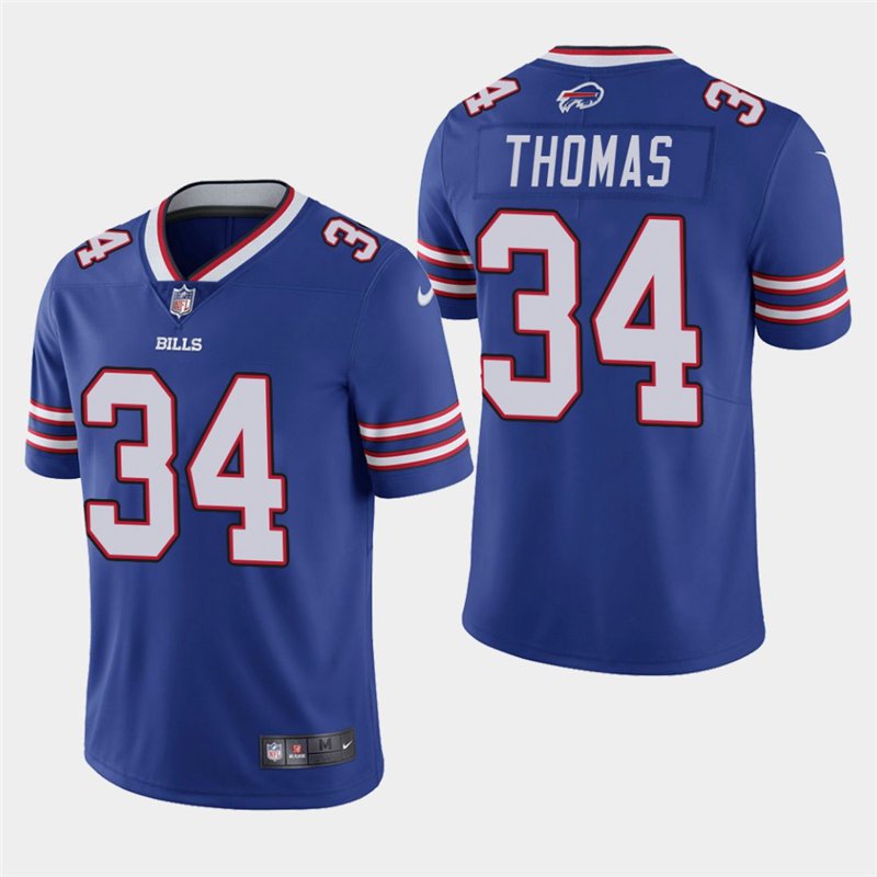 Buffalo Bills #34 Thurman Thomas Royal Stitched Limited Jersey