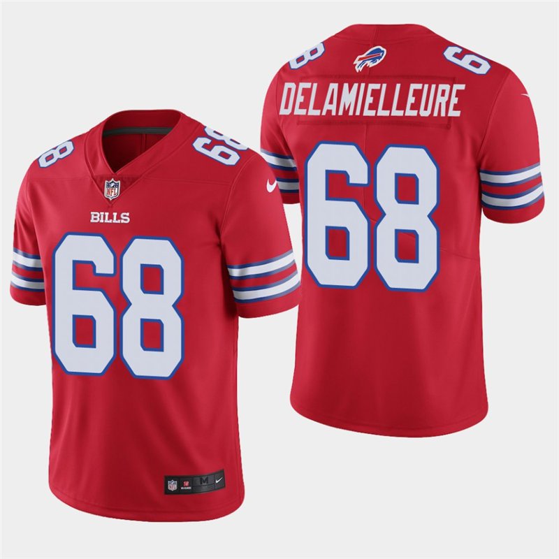 Buffalo Bills #68 Joe DeLamielleure Red Stitched Limited Jersey