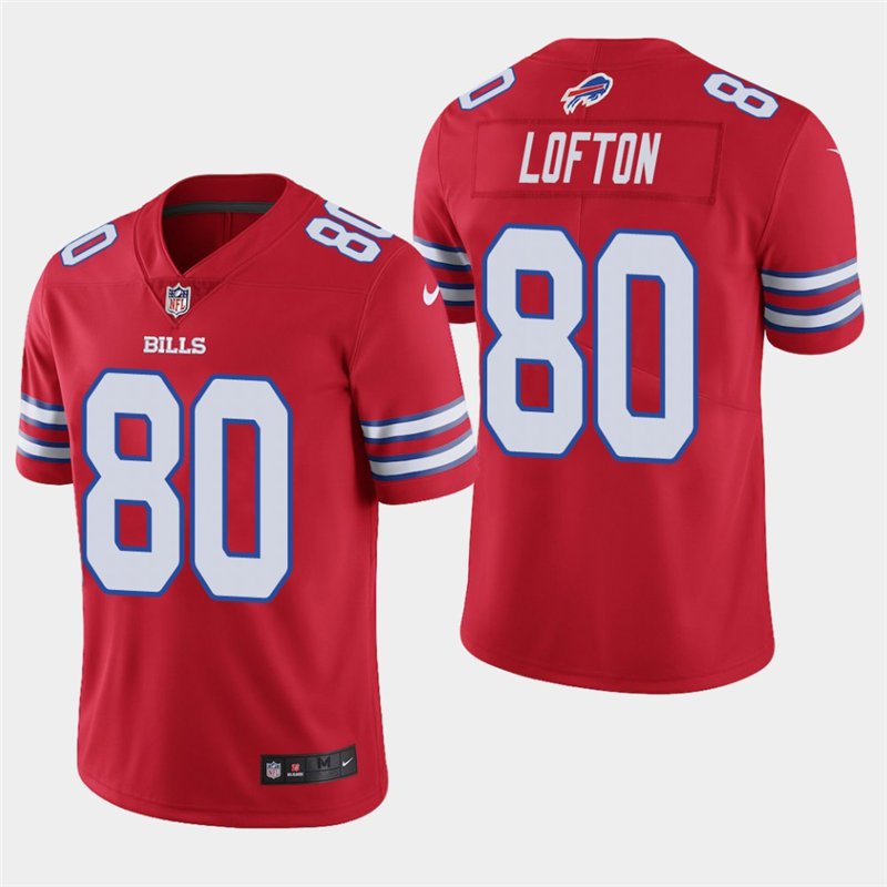 Buffalo Bills #80 James Lofton Red Stitched Limited Jersey