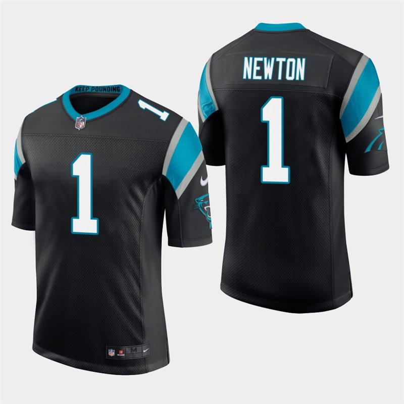 Carolina Panthers #1 Cam Newton Black Stitched Limited Jersey