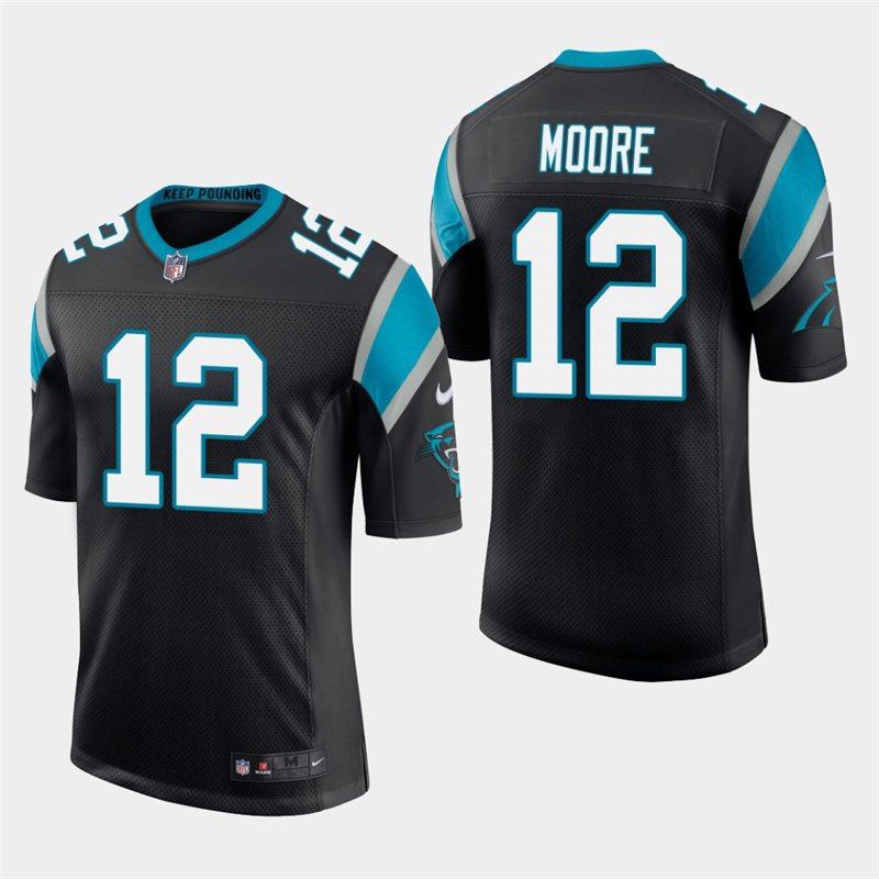 Carolina Panthers #12 D.j. Moore Black Stitched Limited Jersey