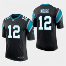 Carolina Panthers #12 D.J. Moore Black Stitched Limited Jersey