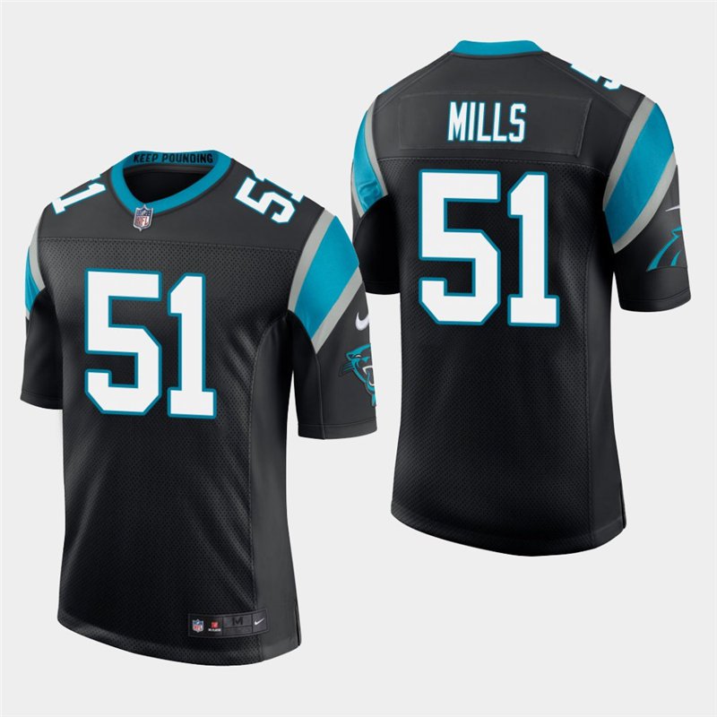 Carolina Panthers #51 Sam Mills Black Stitched Limited Jersey