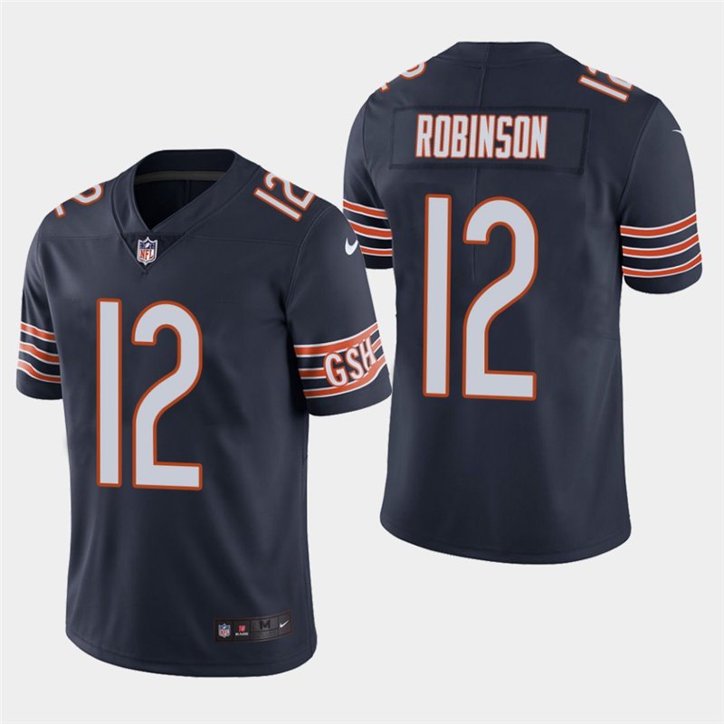 Chicago Bears #12 Allen Robinson Navy Stitched Limited Jersey