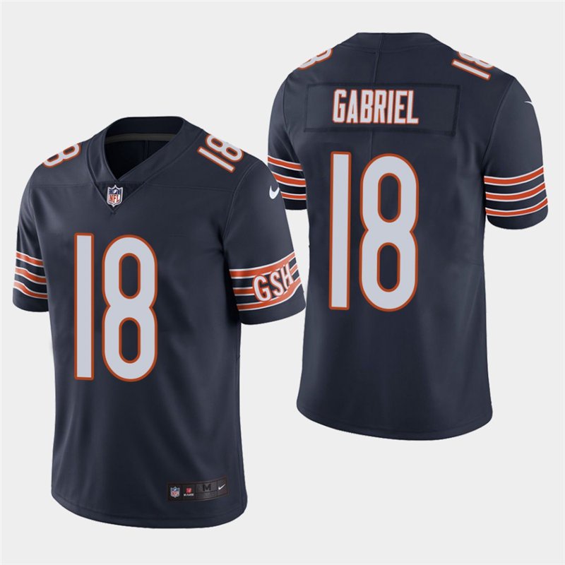 Chicago Bears #18 Taylor Gabriel Navy Stitched Limited Jersey