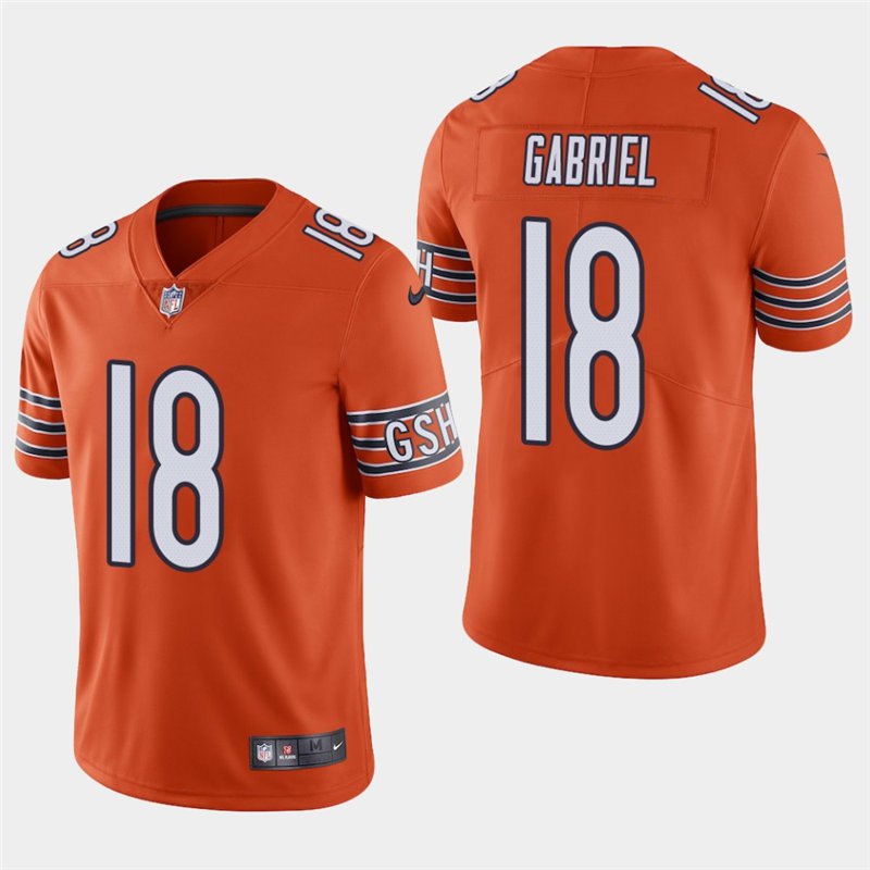 Chicago Bears #18 Taylor Gabriel Orange Stitched Limited Jersey
