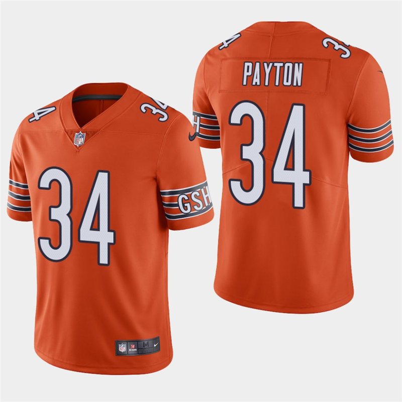Chicago Bears #34 Walter Payton Orange Stitched Limited Jersey