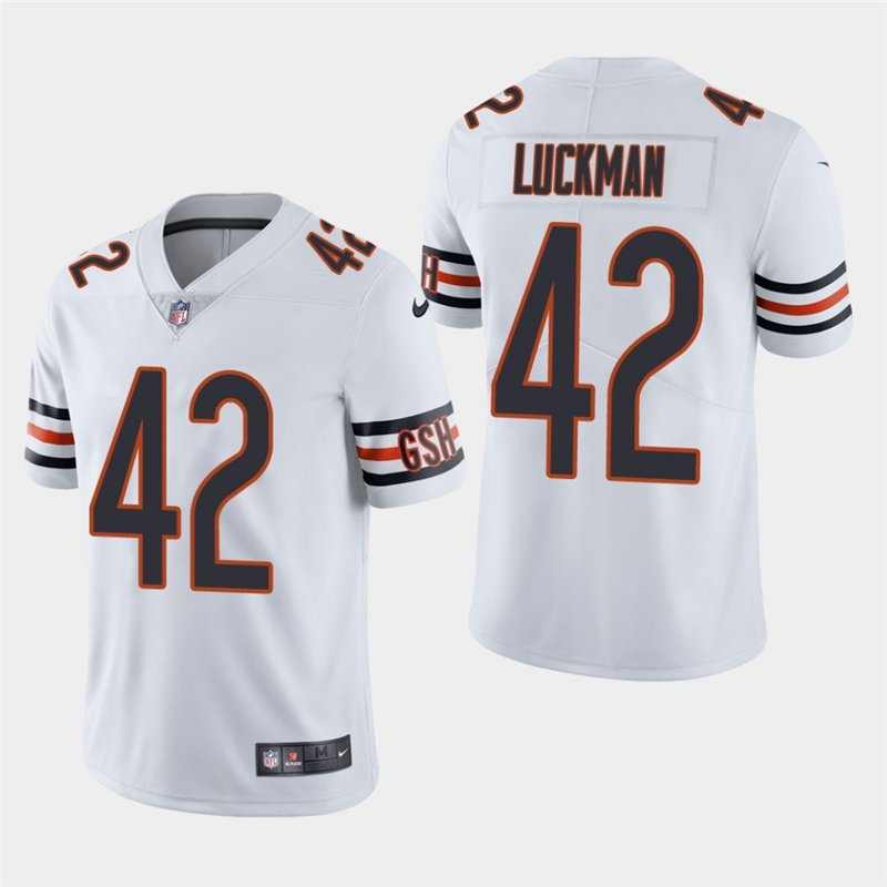 Chicago Bears #42 Sid Luckman White Stitched Limited Jersey