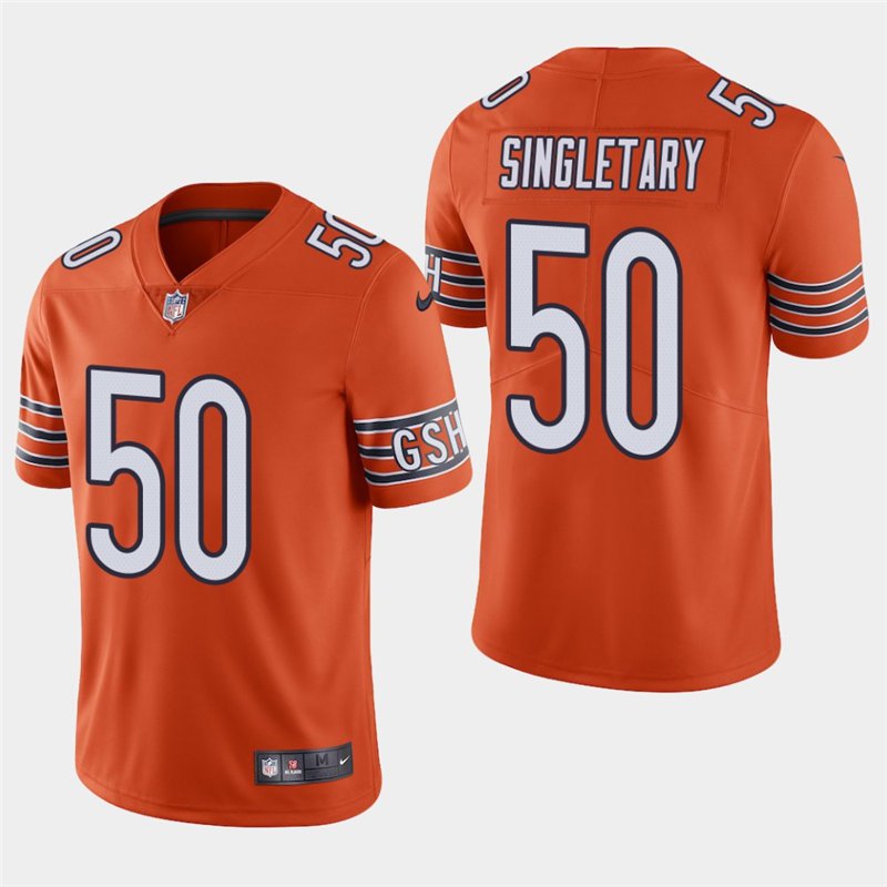 Chicago Bears #50 Mike Singletary Orange Stitched Limited Jersey