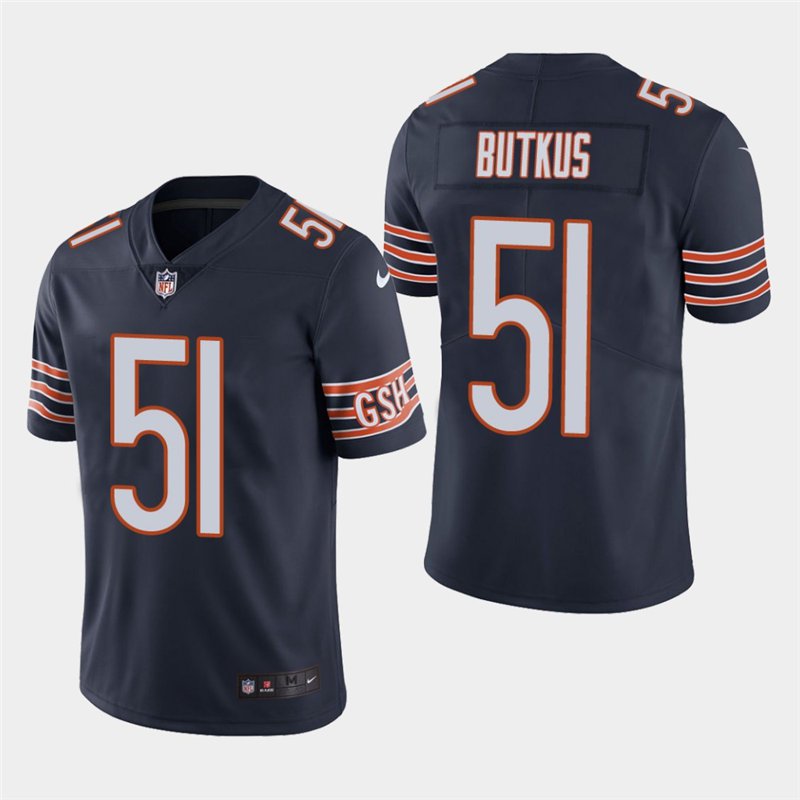 Chicago Bears #51 Dick Butkus Navy Stitched Limited Jersey