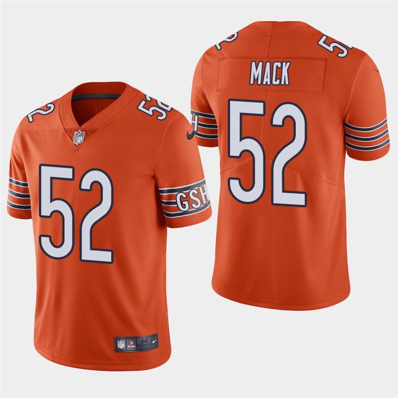 Chicago Bears #52 Khalil Mack Orange Stitched Limited Jersey