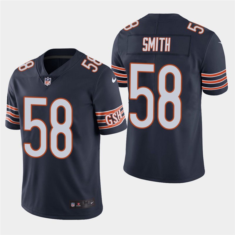 Chicago Bears #58 Roquan Smith Navy Stitched Limited Jersey