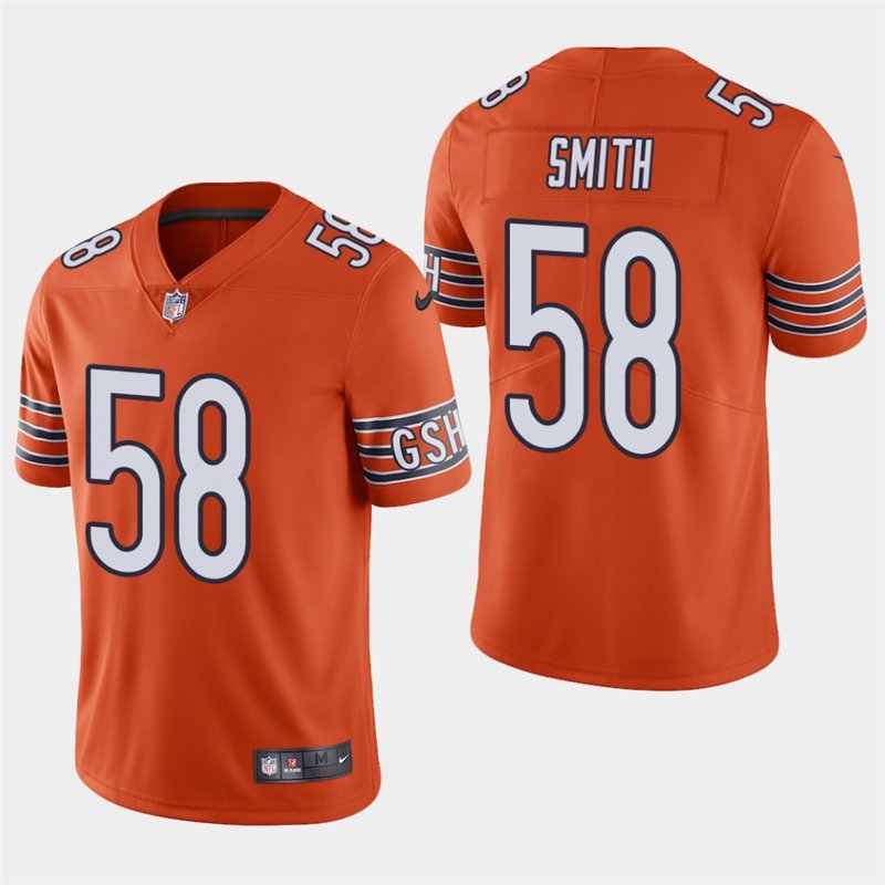 Chicago Bears #58 Roquan Smith Orange Stitched Limited Jersey